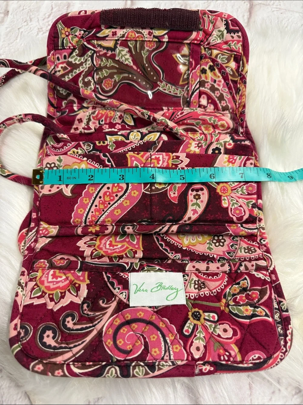 Vera Bradley Burgundy Paisley Quilted Crossbody with Matching Checkbook cover